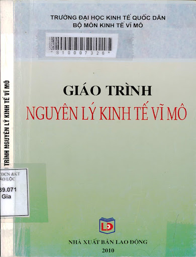 Giáo Trình Nguyên Lý Kinh Tế Vĩ Mô (NXB Lao Động 2010) - Nguyễn Văn Công, 281 Trang