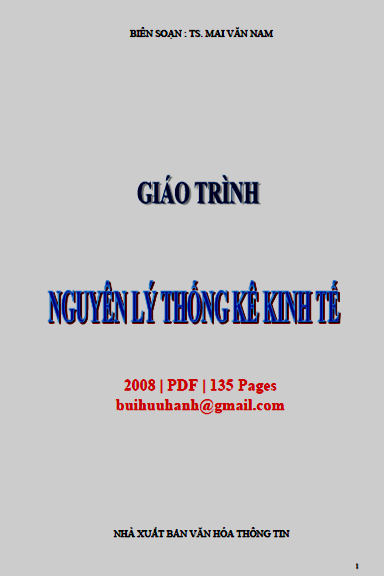 Giáo Trình Nguyên Lý Thống Kê Kinh Tế (NXB Văn Hóa Thông Tin 2008) - Mai Văn Nam, 135 Trang