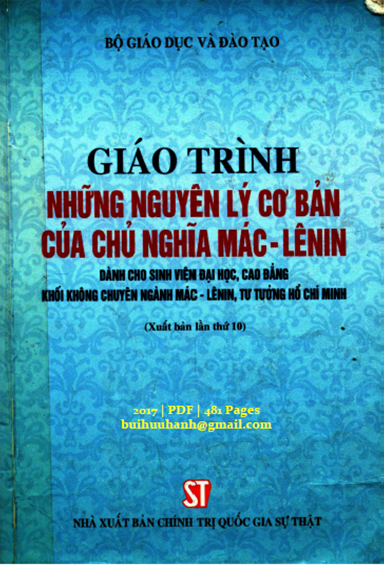 Giáo Trình Những Nguyên Lý Cơ Bản Của Chủ Nghĩa Mác-Lênin (NXB Chính Trị 2017) - Phạm Văn Sinh