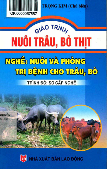 Giáo Trình Nuôi Trâu, Bò Thịt (NXB Lao Động 2013) - Nguyễn Trọng Kim, 89 Trang
