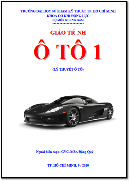 Giáo Trình Ôtô 1 (NXB Hồ Chí Minh 2010) - Đặng Quý, 195 Trang