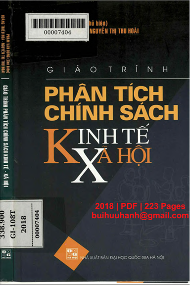 Giáo Trình Phân Tích Chính Sách Kinh Tế Xã Hội (NXB Đại Học Quốc Gia 2018) - Phạm Văn Dũng