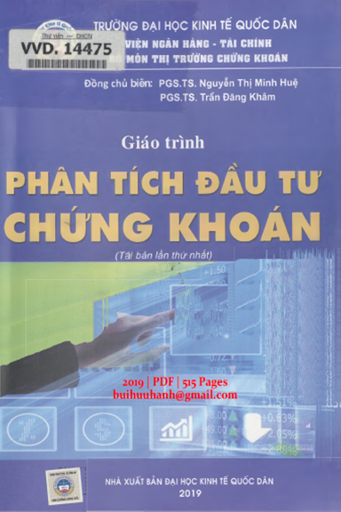 Giáo Trình Phân Tích Đầu Tư Chứng Khoán (NXB Kinh Tế Quốc Dân 2019) - Trần Đăng Khâm, 515 Trang