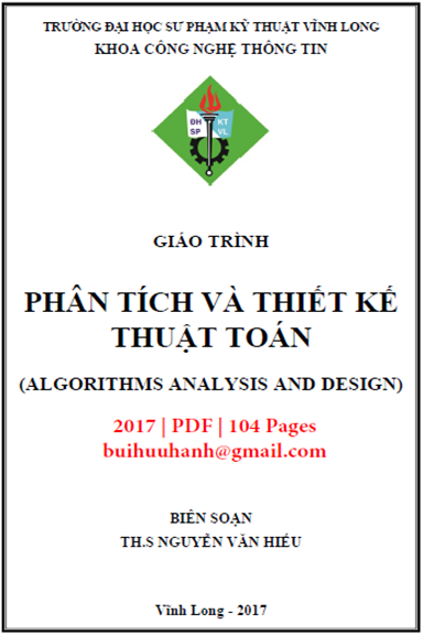 Giáo Trình Phân Tích Và Thiết Kế Thuật Toán (NXB Sư Phạm Kỹ Thuật 2017) - Nguyễn Văn Hiếu, 104 Trang