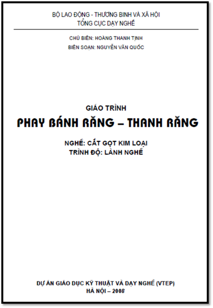 Giáo Trình Phay Bánh Răng-Thanh Răng (NXB Hà Nội 2008) - Hoàng Thanh Tịnh, 84 Trang
