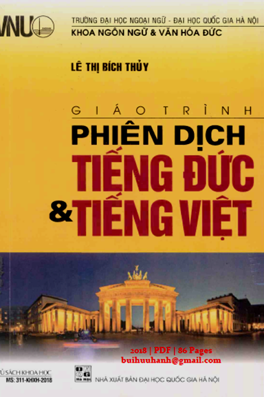 Giáo Trình Phiên Dịch Tiếng Đức Và Tiếng Việt (NXB Đại Học Quốc Gia 2018) - Lê Thị Bích Thủy