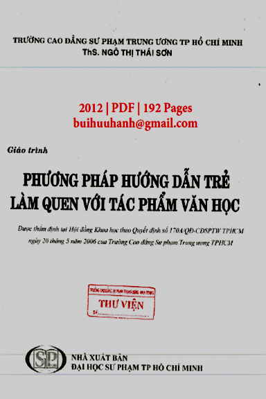 Giáo Trình Phương Pháp Hướng Dẫn Trẻ Làm Quen Với Tác Phẩm Văn Học - Ngô Thị Thái Sơn, 192 Trang