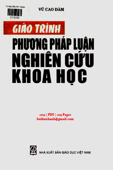 Giáo Trình Phương Pháp Luận Nghiên Cứu Khoa Học (NXB Giáo Dục 2013) - Vũ Cao Đàm, 209 Trang