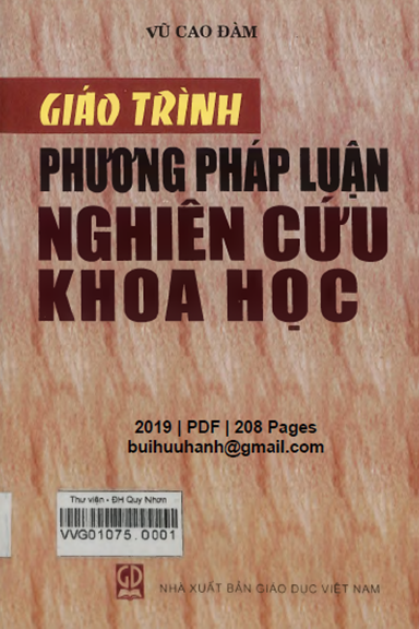 Giáo Trình Phương Pháp Luận Nghiên Cứu Khoa Học (NXB Giáo Dục 2019) - Vũ Cao Đàm, 208 Trang