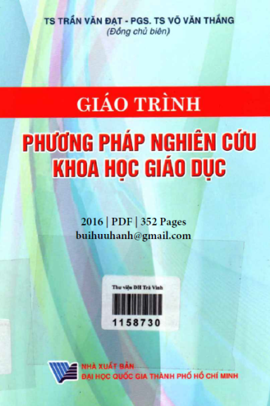 Giáo Trình Phương Pháp Nghiên Cứu Khoa Học Giáo Dục (NXB Đại Học Quốc Gia 2016) - Trần Văn Đạt