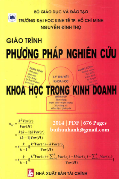 Giáo Trình Phương Pháp Nghiên Cứu Khoa Học Trong Kinh Doanh (NXB Tài Chính 2014) - Nguyễn Đình Thọ