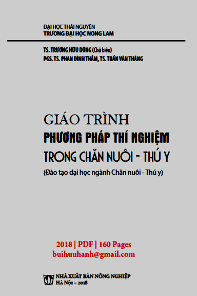 Giáo Trình Phương Pháp Thí Nghiệm Trong Chăn Nuôi-Thú Y (NXB Nông Nghiệp 2018) - Trương Hữu Dũng