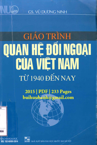 Giáo Trình Quan Hệ Đối Ngoại Của Việt Nam Từ 1940 Đến Nay (NXB Đại Học Quốc Gia 2015)- Vũ Dương Ninh