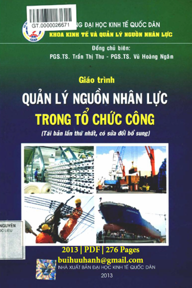 Giáo Trình Quản Lý Nguồn Nhân Lực Trong Tổ Chức Công (NXB Kinh Tế Quốc Dân 2013) - Trần Thị Thu