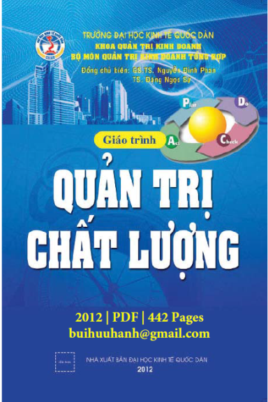 Giáo Trình Quản Trị Chất Lượng (NXB Kinh Tế Quốc Dân 2012) - Đặng Ngọc Sự, 442 Trang