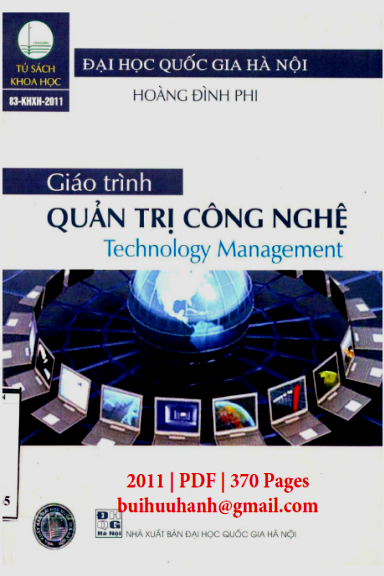 Giáo Trình Quản Trị Công Nghệ (NXB Đại Học Quốc Gia 2011) - Hoàng Đình Phi, 370 Trang