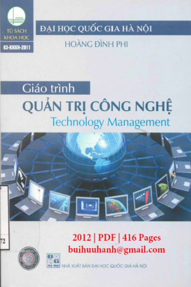 Giáo Trình Quản Trị Công Nghệ (NXB Đại Học Quốc Gia 2012) - Hoàng Đình Phi, 416 Trang