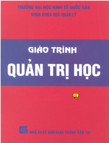 Giáo Trình Quản Trị Học (NXB Giao Thông Vận Tải 2006) - Nguyễn Thị Thu Hà, 321 Trang