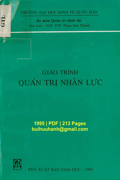 Giáo Trình Quản Trị Nhân Lực (NXB Giáo Dục 1995) - Phạm Đức Thành, 213 Trang