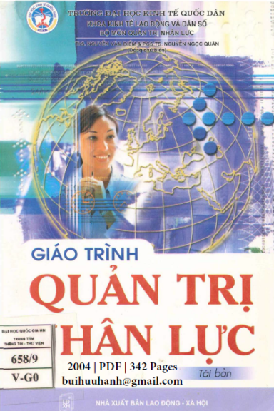 Giáo Trình Quản Trị Nhân Lực (NXB Lao Động Xã Hội 2004) - Nguyễn Vân Điềm, 342 Trang