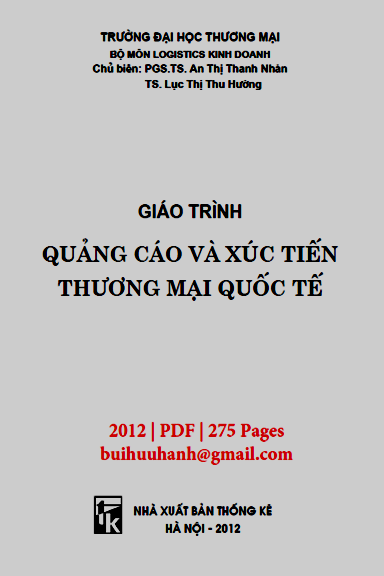 Giáo Trình Quảng Cáo Và Xúc Tiến Thương Mại Quốc Tế (NXB Thống Kê 2012) - An Thị Thanh Nhàn