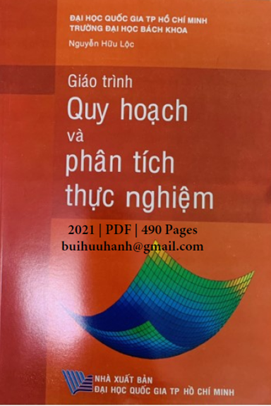 Giáo Trình Quy Hoạch Và Phân Tích Thực Nghiệm (NXB Đại Học Quốc Gia 2021) - Nguyễn Hữu Lộc 490 Trang