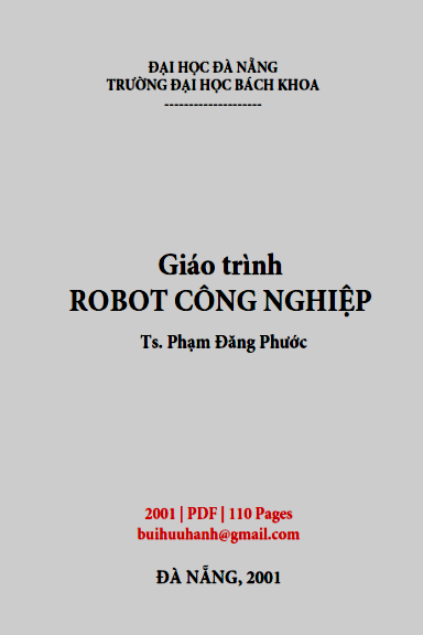 Giáo Trình Robot Công Nghiệp (NXB Đà Nẵng 2001) - Phạm Đăng Phước, 110 Trang