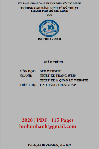 Giáo Trình SEO Website (NXB Kinh Tế Kỹ Thuật 2020) - Đỗ Đặng Nguyệt Hằng, 115 Trang