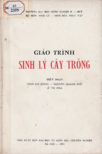 Giáo Trình Sinh Lý Cây Trồng (NXB Giáo Dục 1991) - Trần Kim Đồng, 456 Trang