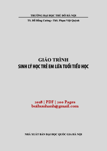 Giáo Trình Sinh Lý Học Trẻ Em Lứa Tuổi Tiểu Học (NXB Đại Học Quốc Gia 2018) - Đỗ Hồng Cường