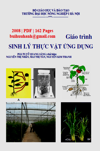 Giáo Trình Sinh Lý Thực Vật Ứng Dụng (NXB Hà Nội 2008) - Vũ Quang Sáng, 162 Trang