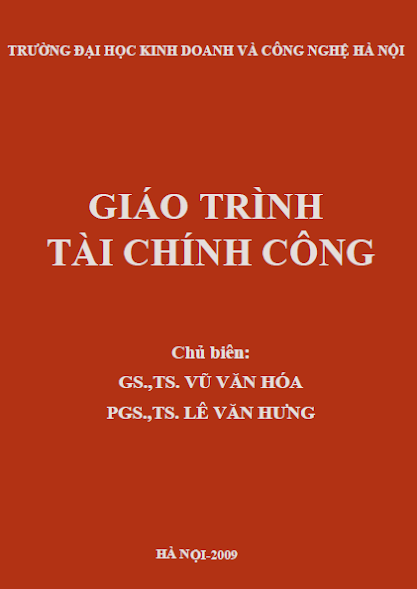 Giáo Trình Tài Chính Công (NXB Hà Nội 2009) - Vũ Văn Hóa, 173 Trang