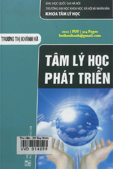 Giáo Trình Tâm Lý Học Phát Triển (NXB Đại Học Quốc Gia 2022) - Trương Thị Khánh Hà, 324 Trang