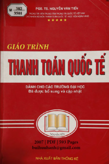 Giáo Trình Thanh Toán Quốc Tế (NXB Thống Kê 2007) - Nguyễn Văn Tiến, 593 Trang