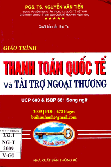 Giáo Trình Thanh Toán Quốc Tế Và Tài Trợ Ngoại Thương (NXB Thống Kê 2009) - Nguyễn Văn Tiến