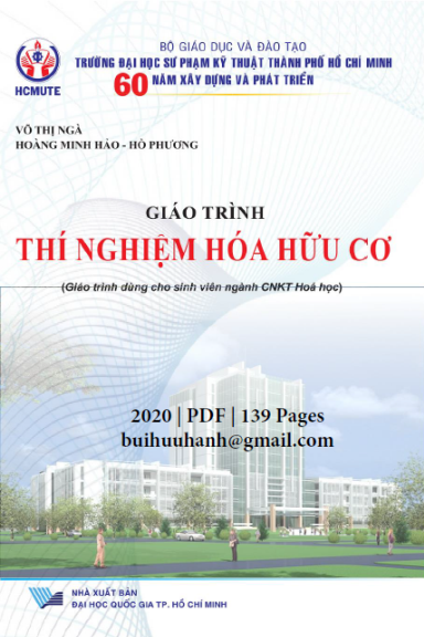 Giáo Trình Thí Nghiệm Hóa Hữu Cơ (NXB Đại Học Quốc Gia 2020) - Võ Thị Ngà, 139 Trang