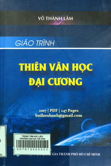 Giáo Trình Thiên Văn Học Đại Cương (NXB Đại Học Quốc Gia 2017) - Võ Thành Lâm, 247 Trang