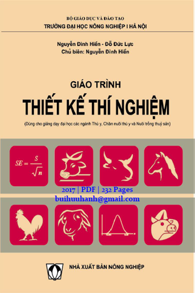 Giáo Trình Thiết Kế Thí Nghiệm (NXB Nông Nghiệp 2017) - Nguyễn Đình Hiền, 232 Trang