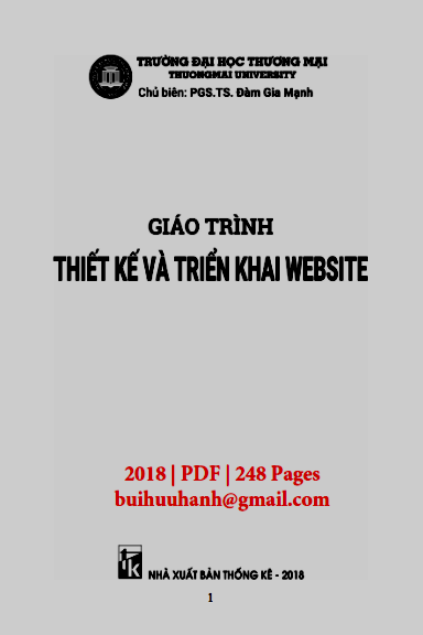 Giáo Trình Thiết Kế Và Triển Khai Website (NXB Thống Kê 2018) - Đàm Gia Mạnh, 248 Trang