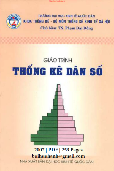 Giáo Trình Thống Kê Dân Số (NXB Kinh Tế Quốc Dân 2007) - Phạm Đại Đồng, 260 Trang