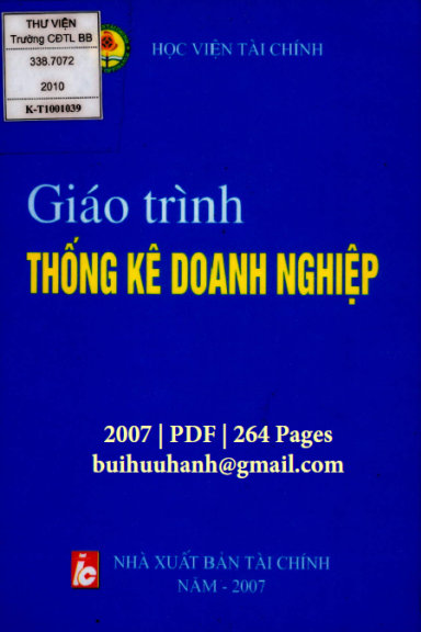 Giáo Trình Thống Kê Doanh Nghiệp (NXB Tài Chính 2007) - Hồ Sỹ Chi, 263 Trang