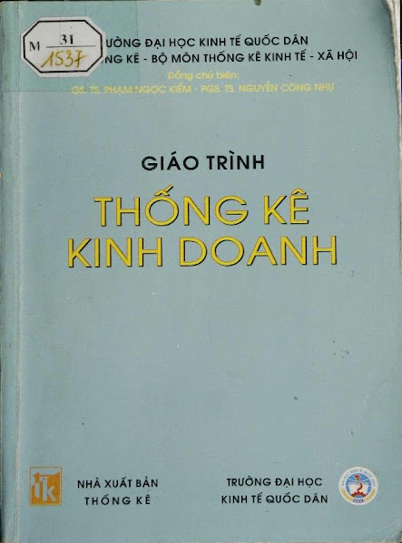 Giáo Trình Thống Kê Kinh Doanh (NXB Thống Kê 2004) - Phạm Ngọc Kiểm, 377 Trang