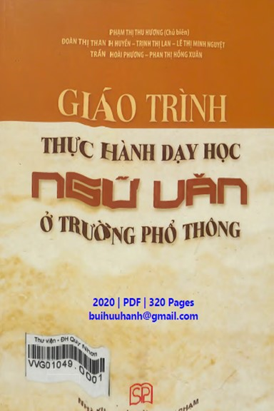 Giáo Trình Thực Hành Dạy Học Ngữ Văn Ở Trường Phổ Thông (NXB Đại Học Sư Phạm 2020) - Trịnh Thị Lan