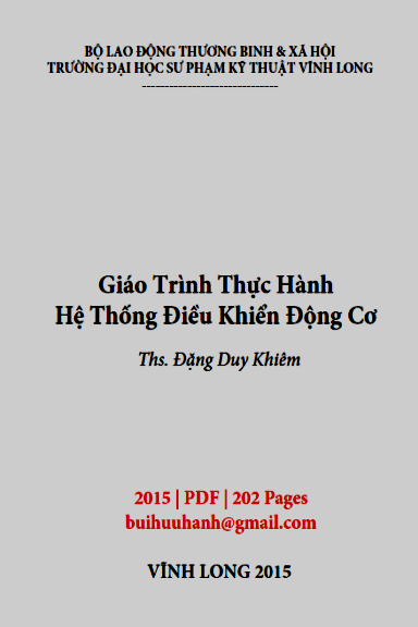 Giáo Trình Thực Hành Hệ Thống Điều Khiển Động Cơ (NXB Sư Phạm Kỹ Thuật 2015) - Đặng Duy Khiêm