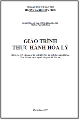 Giáo Trình Thực Hành Hóa Lý (NXB Quy Nhơn 2009) - Nguyễn Phi Hùng, 79 Trang