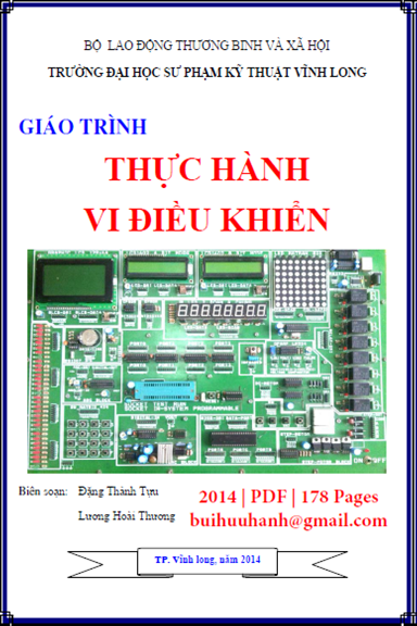 Giáo Trình Thực Hành Vi Điều Khiển (NXB Sư Phạm Kỹ Thuật 2014) - Đặng Thành Tựu, 178 Trang