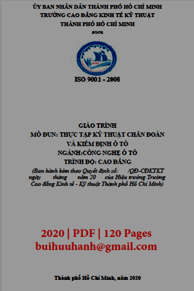 Giáo Trình Thực Tập Kỹ Thuật Chẩn Đoán Và Kiểm Định Ôtô (NXB Kinh Tế Kỹ Thuật 2020) - Trần Hồng Tính