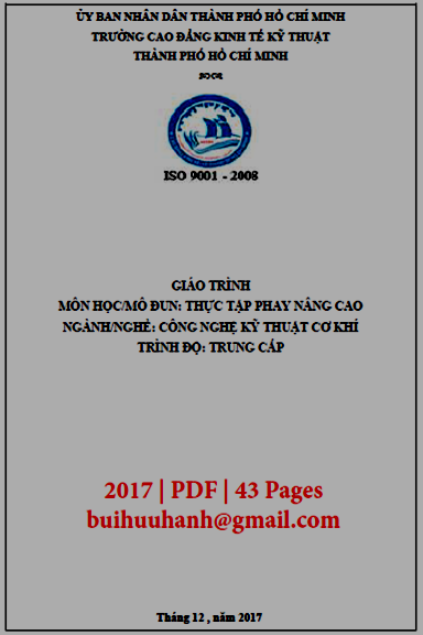 Giáo Trình Thực Tập Phay Nâng Cao (NXB Kinh Tế Kỹ Thuật 2017) - Nguyễn Hải Bằng, 43 Trang