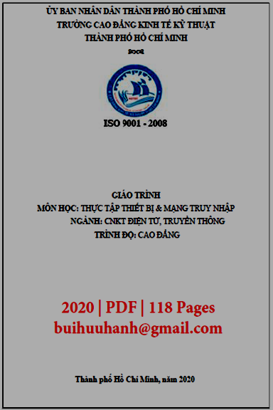 Giáo Trình Thực Tập Thiết Bị Và Mạng Truy Nhập (NXB Kinh Tế Kỹ Thuật 2020) - Trần Vĩnh Thường