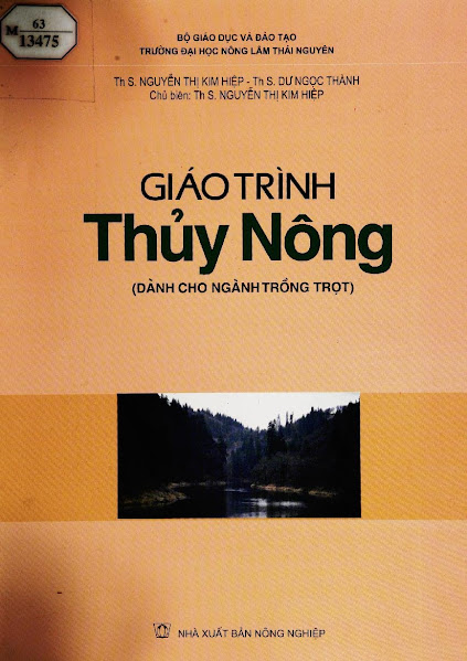 Giáo Trình Thủy Nông (NXB Nông Nghiệp 2003) - Nguyễn Thị Kim Hiệp, 136 Trang